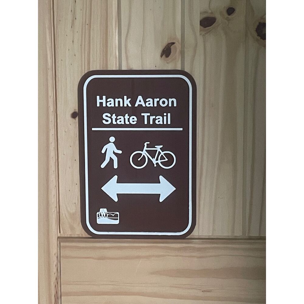 Hank Aaron State Trail Wisconsin Sign Bike Walk Milwaukee Brewers Braves